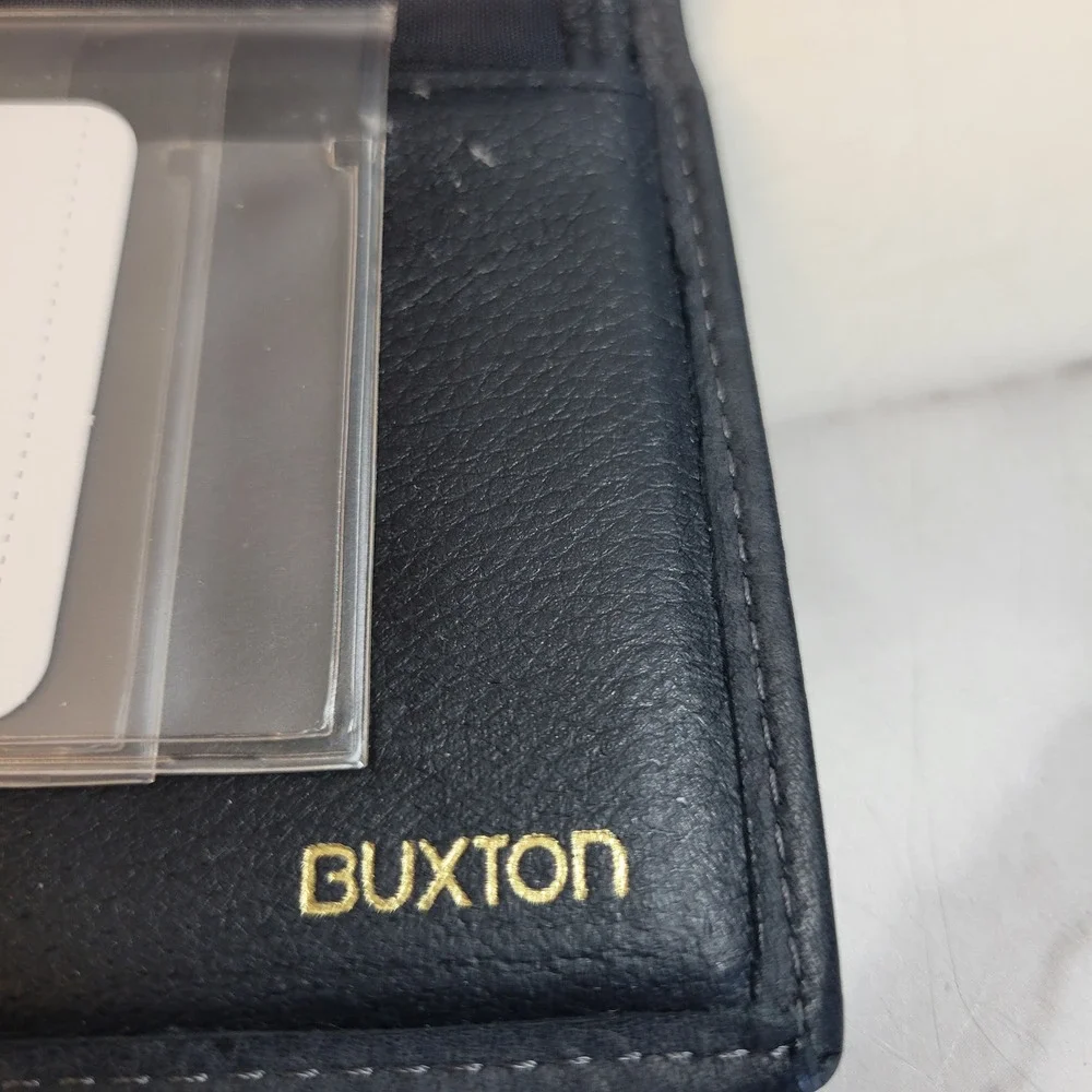 Buxton black leather